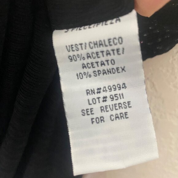 R&M Richards Two-Piece Blazer Top Set Womens Size 18 Black Sparkle Formal Party - Picture 7 of 13